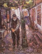 Edvard Munch The Old Man painting
